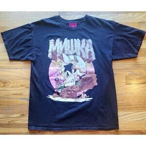 Mishka MNWKA Cyco Skull Graphic Tee Size Large Black 100% Cotton